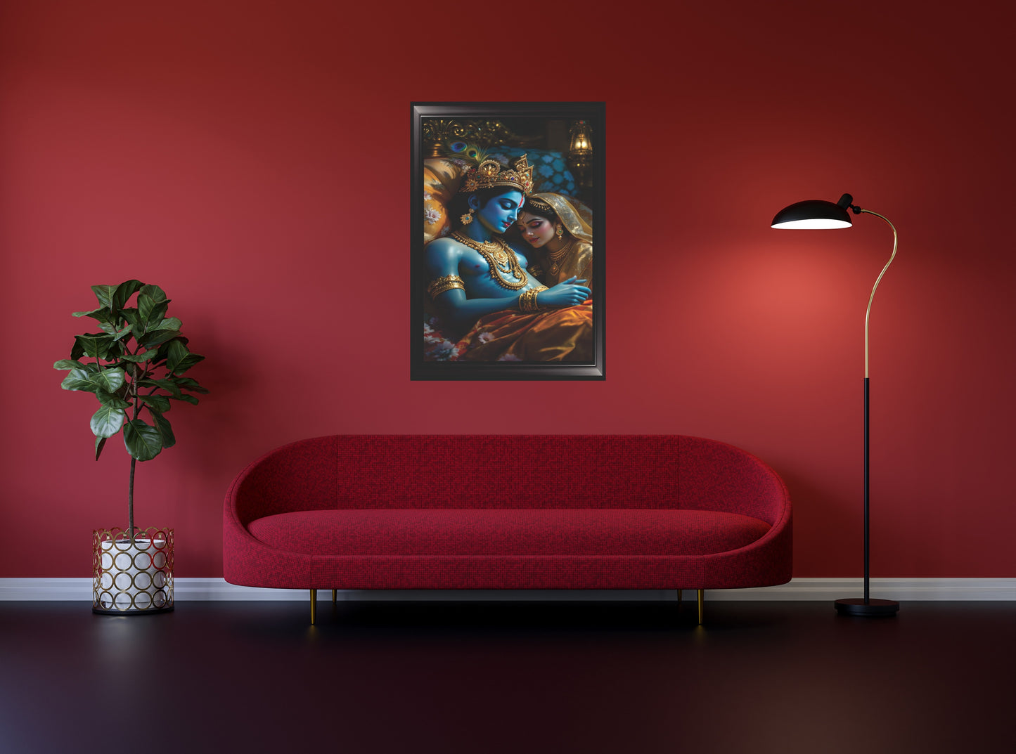 Lord Radha Krishna Wall Art