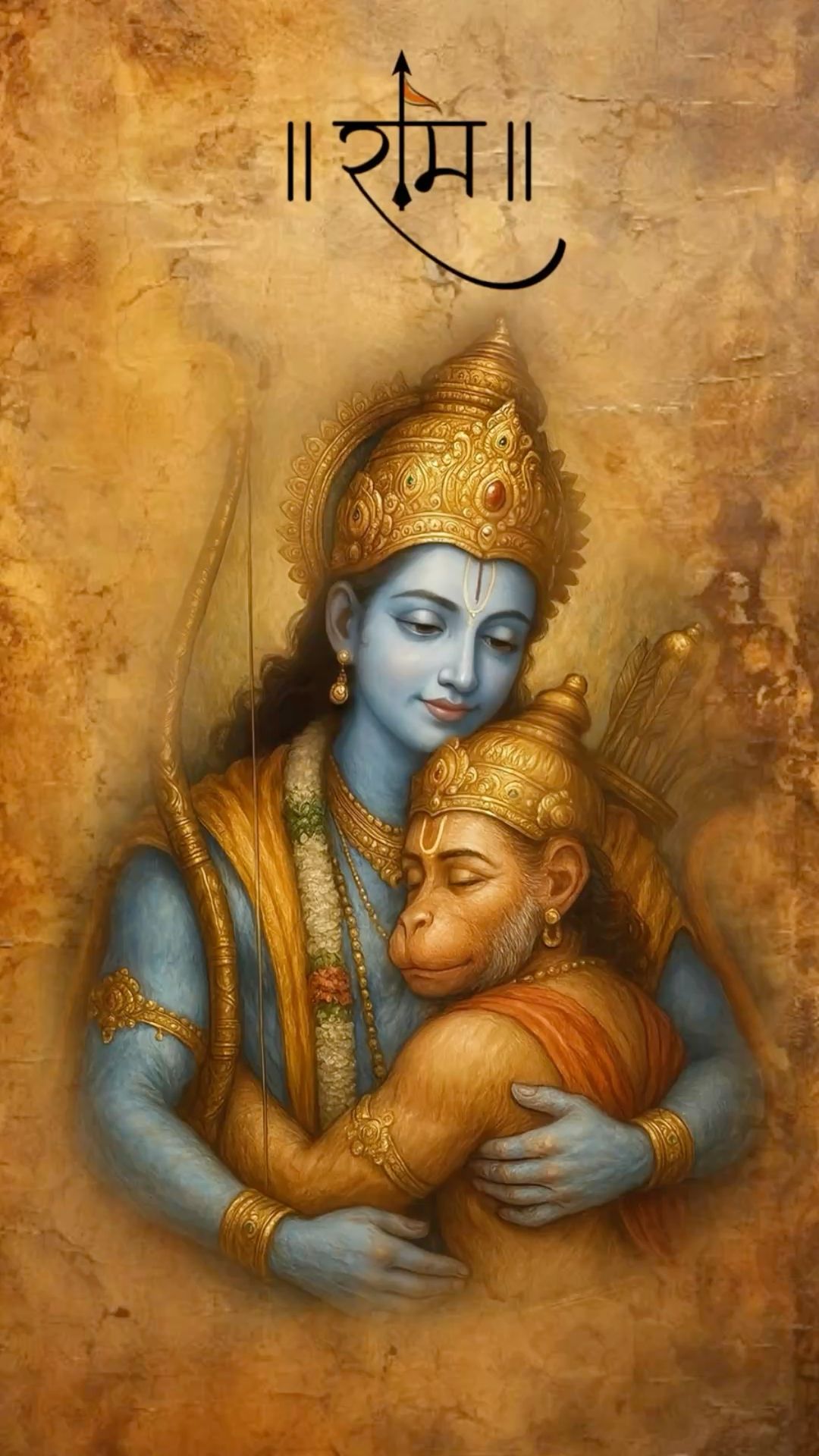 Lord Ram and Hanuman Wall Portrait