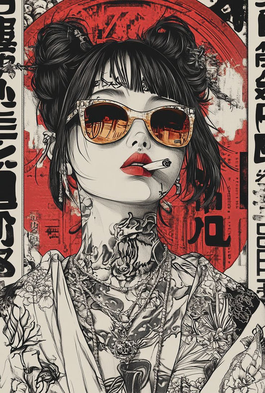 Japanese Pop wall Portrait