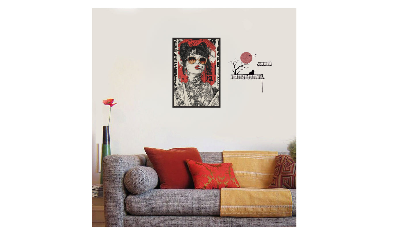 Japanese Pop wall Portrait