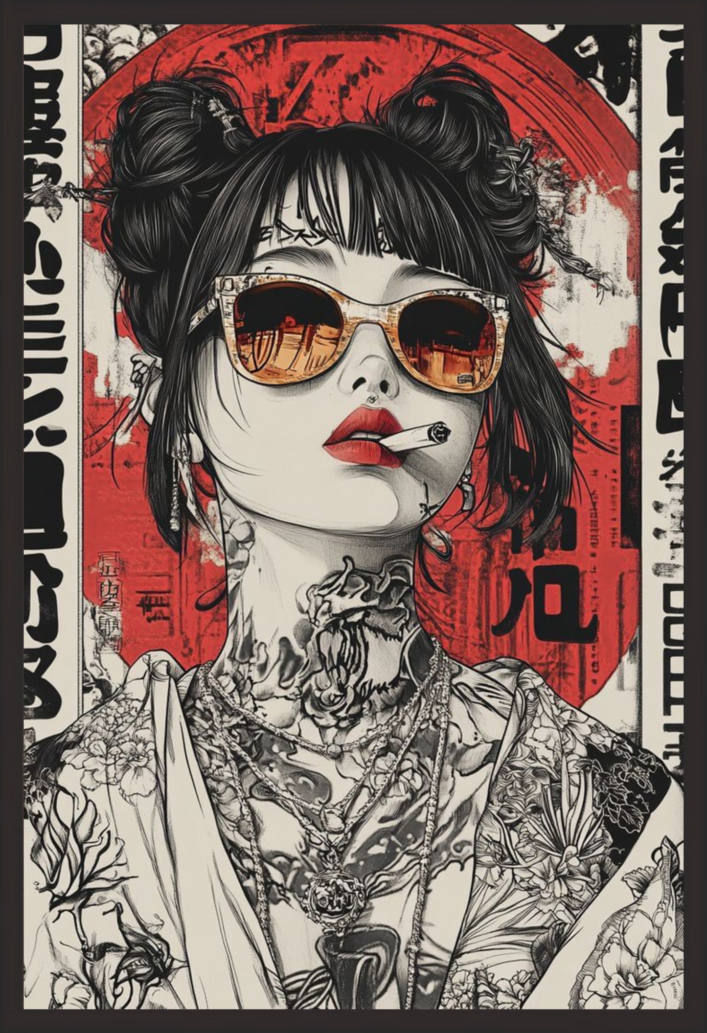 Japanese Pop wall Portrait