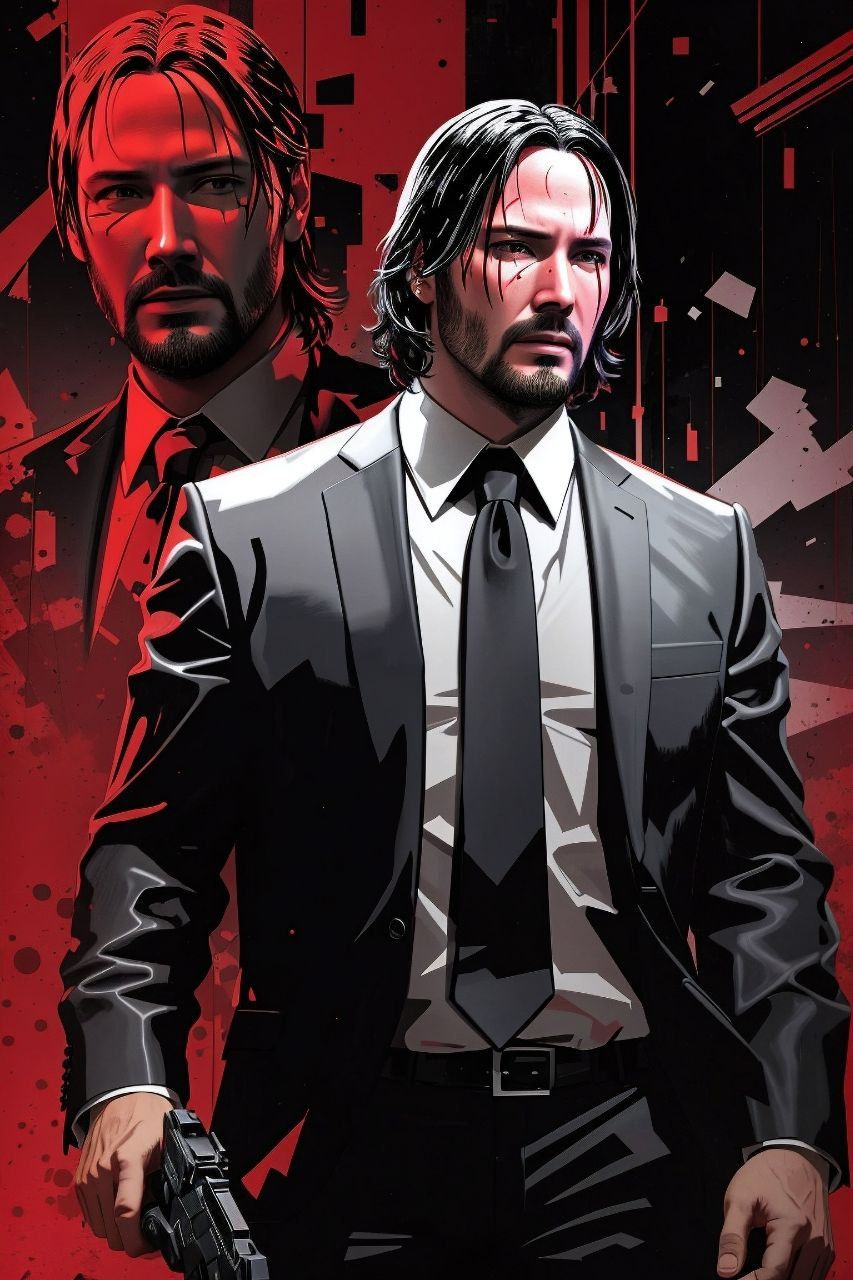 John Wick Wall Portrait