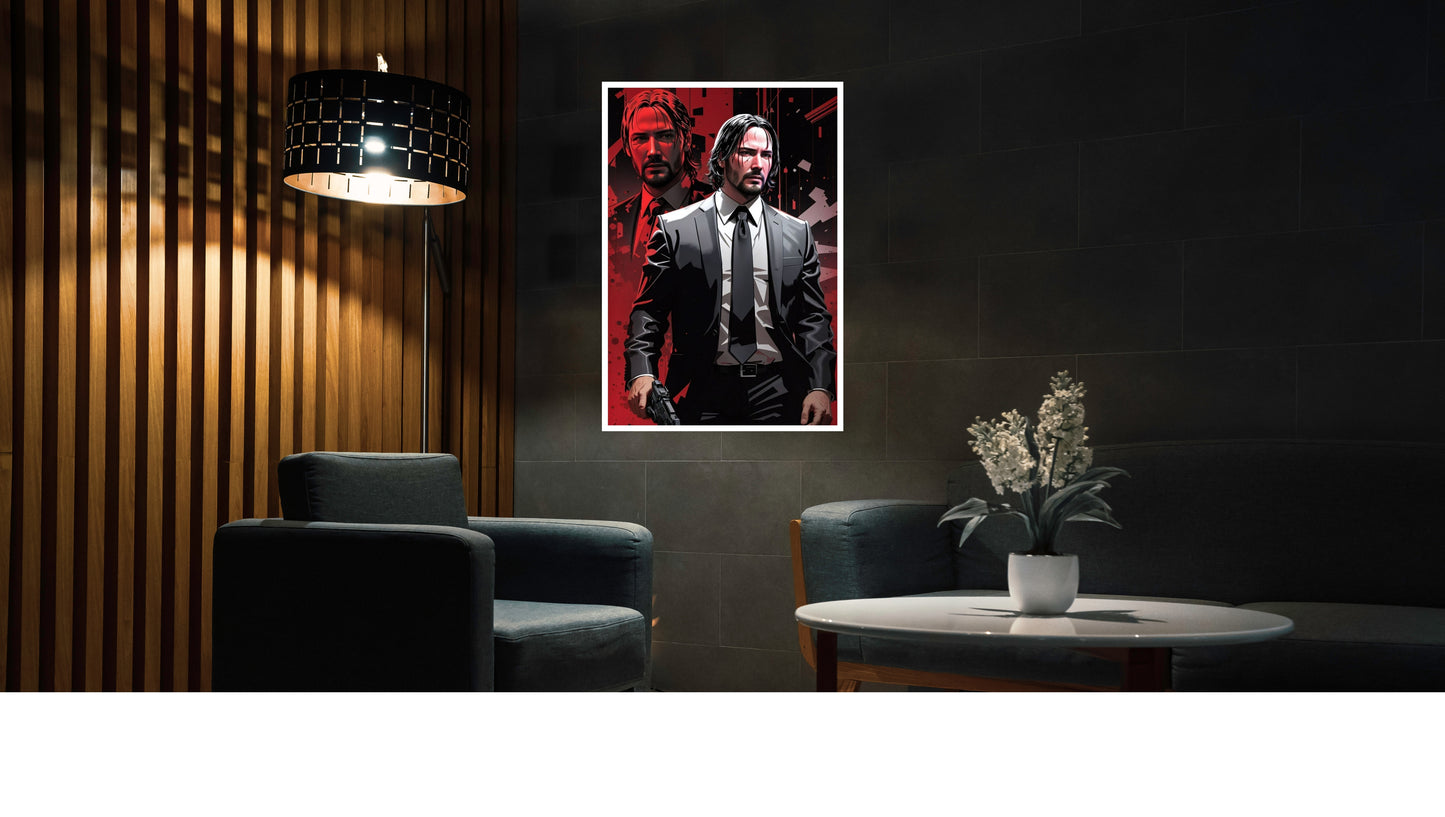 John Wick Wall Portrait