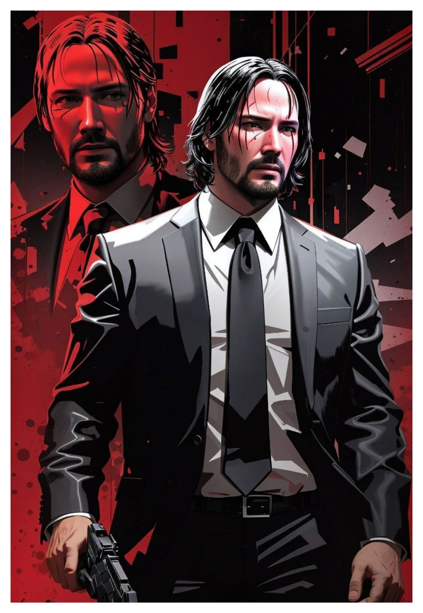 John Wick Wall Portrait