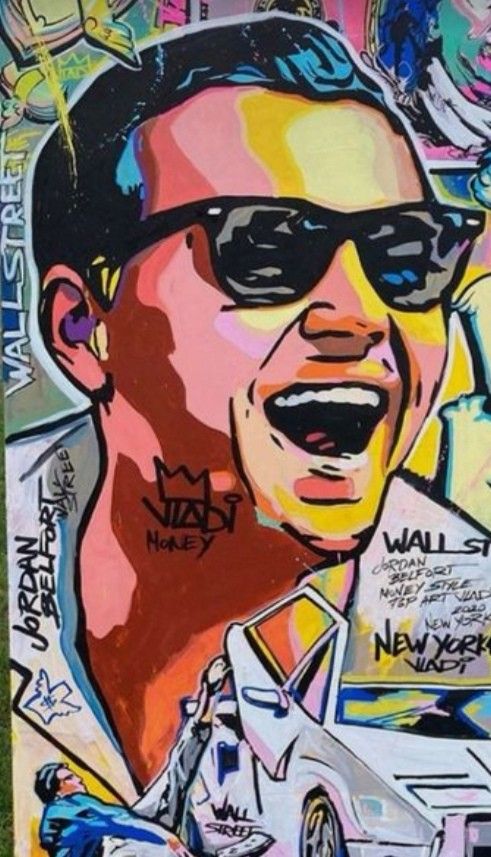 Wolf of wall street wall portrait